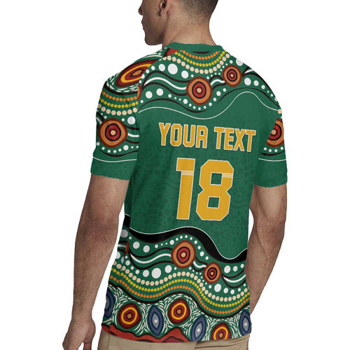 Custom Australia Rugby Rugby Jersey Koala Mascot Aboriginal Pattern