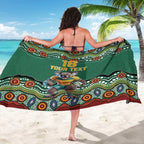 Custom Australia Rugby Sarong Koala Mascot Aboriginal Pattern