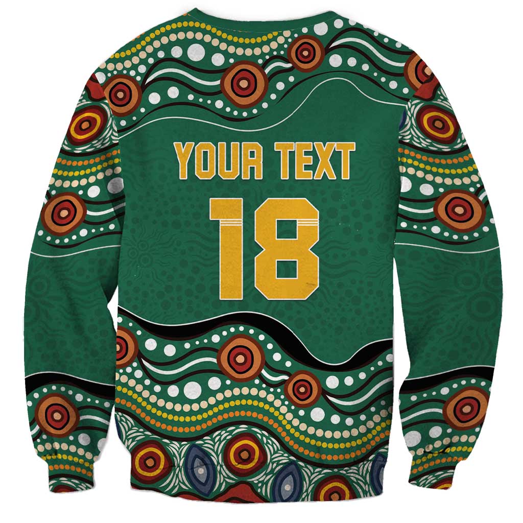Custom Australia Rugby Sweatshirt Koala Mascot Aboriginal Pattern