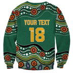 Custom Australia Rugby Sweatshirt Koala Mascot Aboriginal Pattern