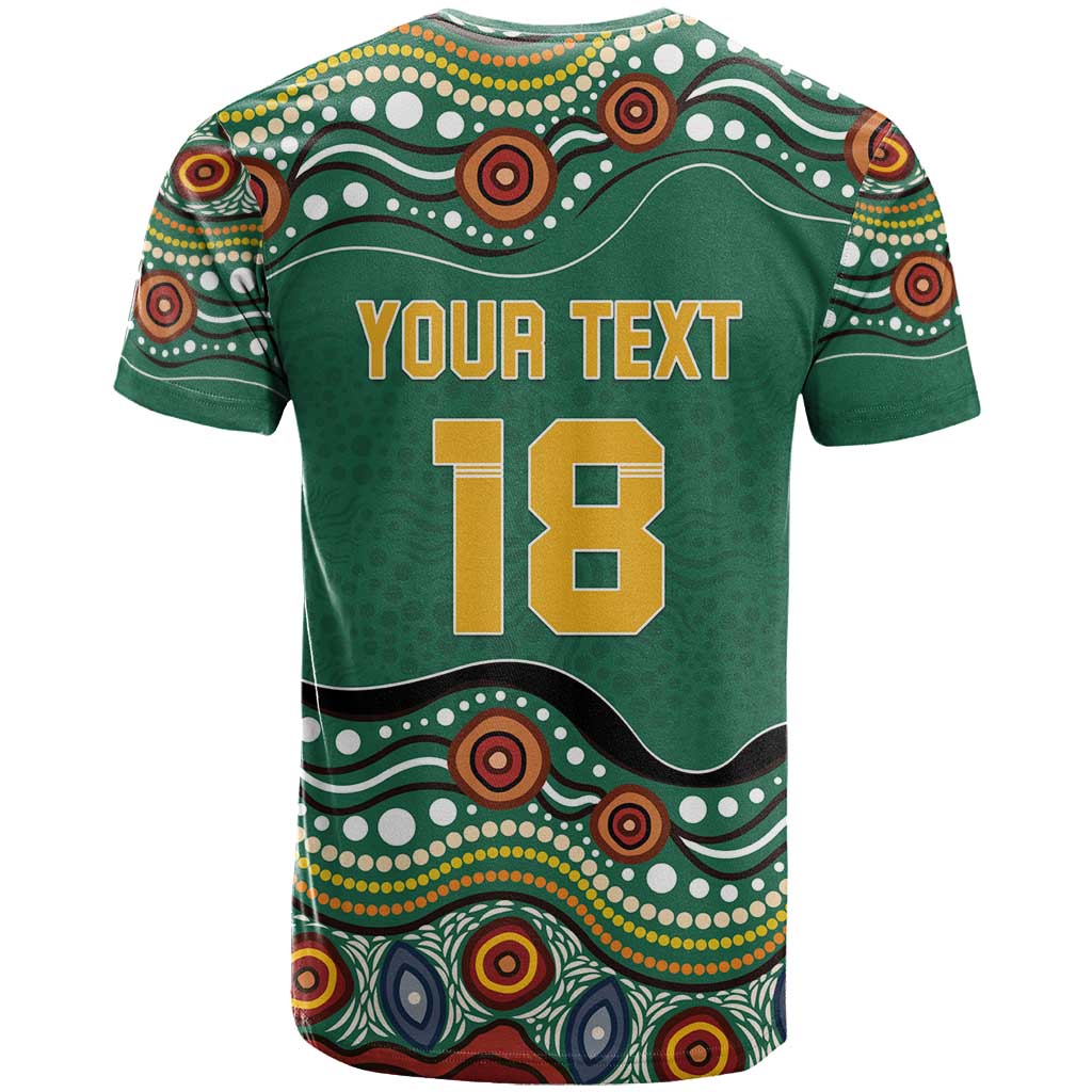 Custom Australia Rugby T Shirt Koala Mascot Aboriginal Pattern