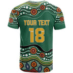 Custom Australia Rugby T Shirt Koala Mascot Aboriginal Pattern