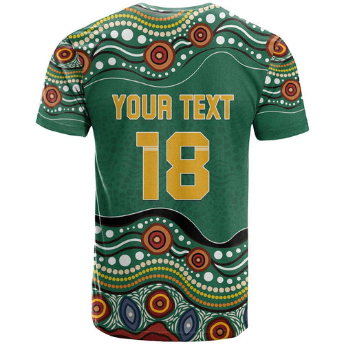Custom Australia Rugby T Shirt Koala Mascot Aboriginal Pattern