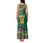 Custom Australia Rugby Tank Maxi Dress Koala Mascot Aboriginal Pattern
