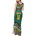 Custom Australia Rugby Tank Maxi Dress Koala Mascot Aboriginal Pattern