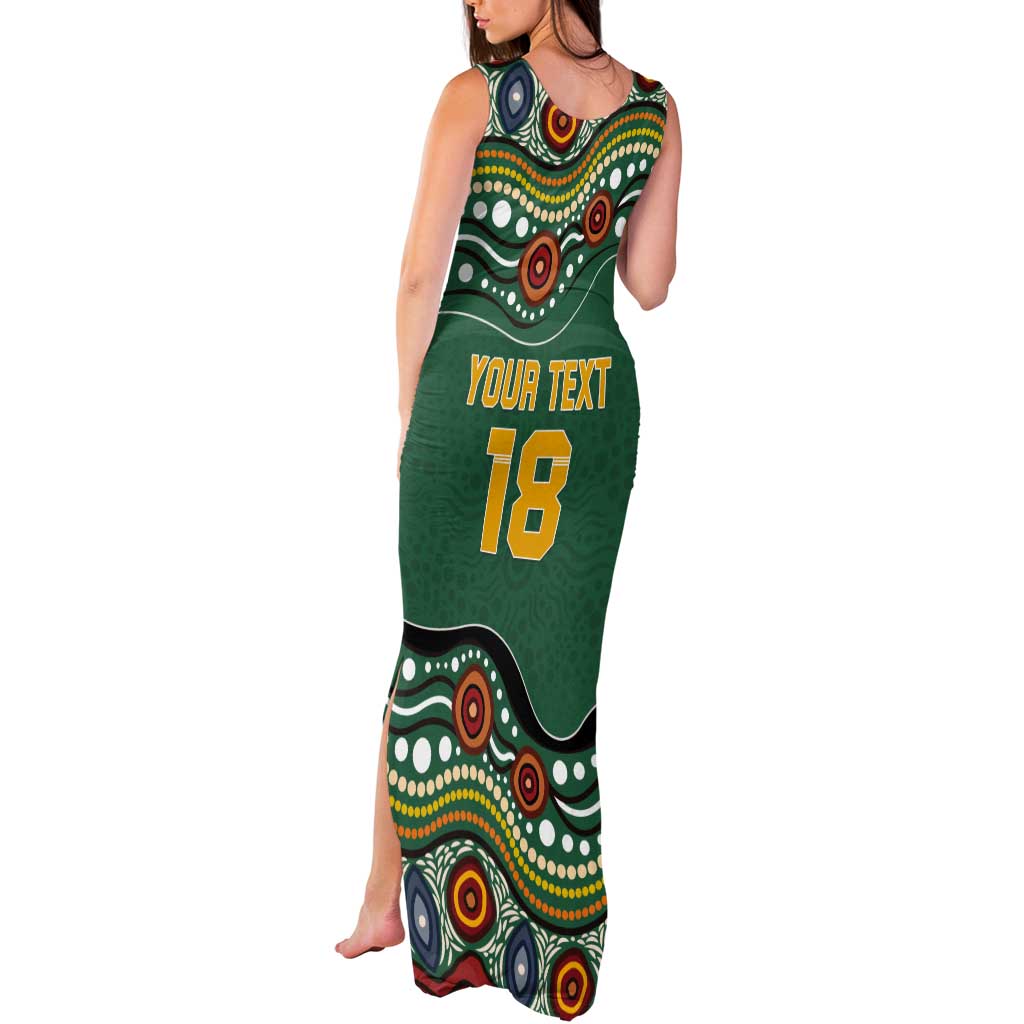 Custom Australia Rugby Tank Maxi Dress Koala Mascot Aboriginal Pattern