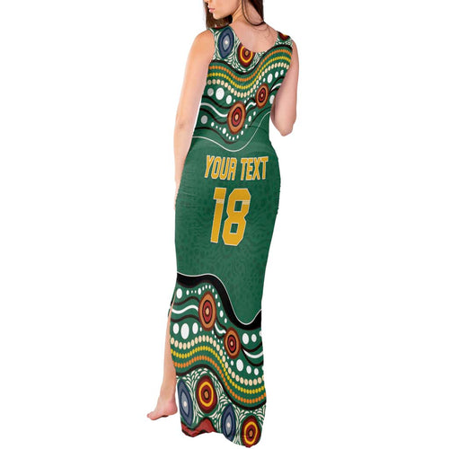 Custom Australia Rugby Tank Maxi Dress Koala Mascot Aboriginal Pattern