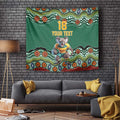 Custom Australia Rugby Tapestry Koala Mascot Aboriginal Pattern