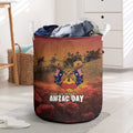 ANZAC Day Lest We Forget Laundry Basket Australian Veterans Remembrance Tribute