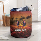 ANZAC Day Lest We Forget Laundry Basket Australian Veterans Remembrance Tribute