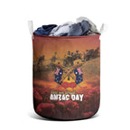 ANZAC Day Lest We Forget Laundry Basket Australian Veterans Remembrance Tribute