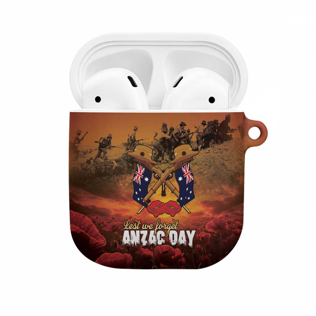 ANZAC Day Lest We Forget AirPods Case Australian Veterans Remembrance Tribute