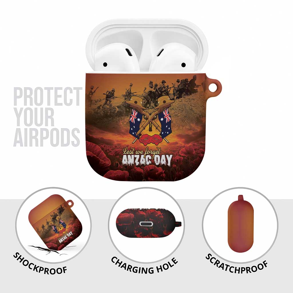 ANZAC Day Lest We Forget AirPods Case Australian Veterans Remembrance Tribute