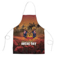 ANZAC Day Lest We Forget Apron Australian Veterans Remembrance Tribute