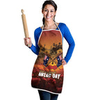 ANZAC Day Lest We Forget Apron Australian Veterans Remembrance Tribute