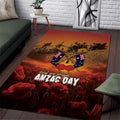 ANZAC Day Lest We Forget Area Rug Australian Veterans Remembrance Tribute