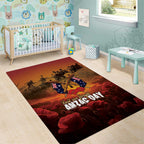 ANZAC Day Lest We Forget Area Rug Australian Veterans Remembrance Tribute