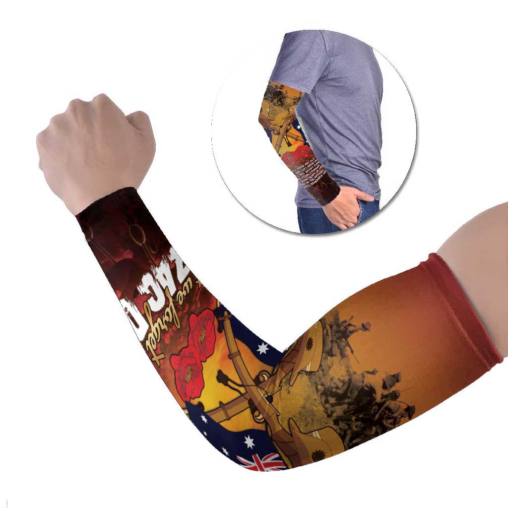 ANZAC Day Lest We Forget Arm Sleeves Australian Veterans Remembrance Tribute