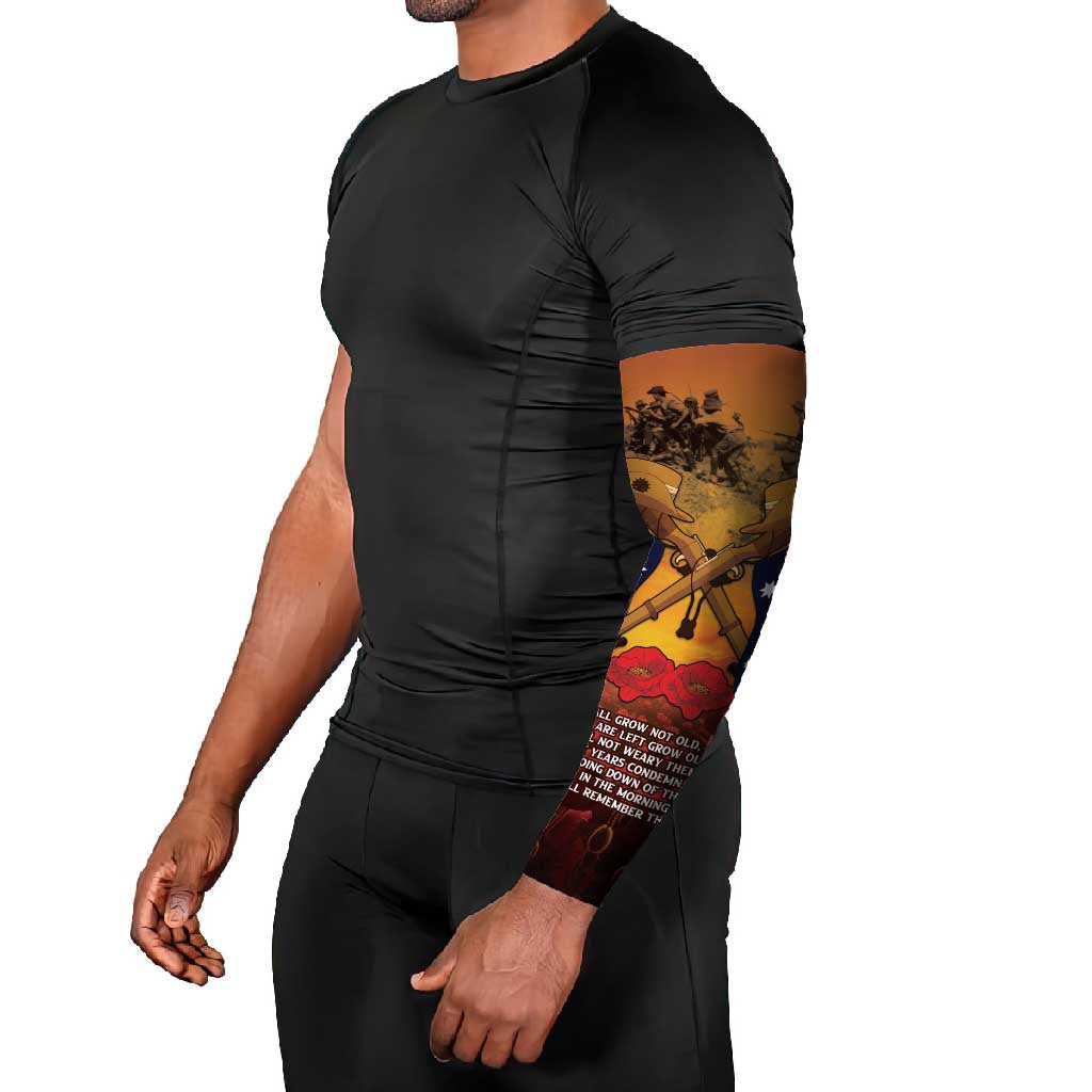 ANZAC Day Lest We Forget Arm Sleeves Australian Veterans Remembrance Tribute