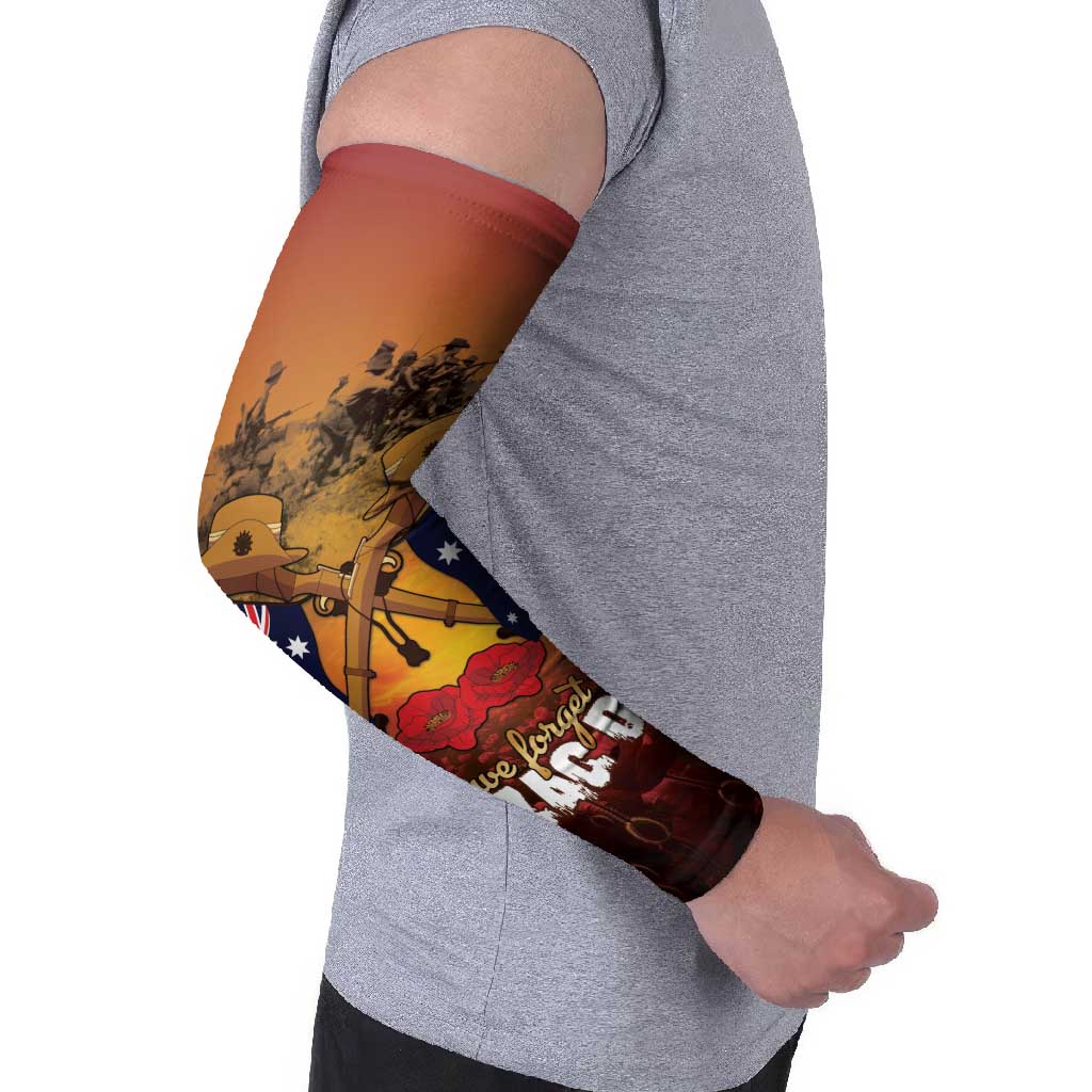 ANZAC Day Lest We Forget Arm Sleeves Australian Veterans Remembrance Tribute