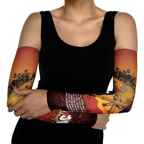 ANZAC Day Lest We Forget Arm Sleeves Australian Veterans Remembrance Tribute