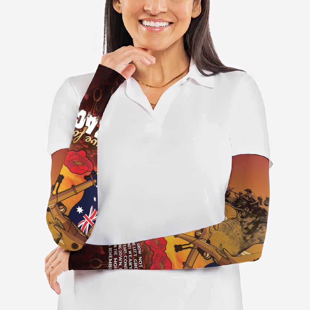 ANZAC Day Lest We Forget Arm Sleeves Australian Veterans Remembrance Tribute