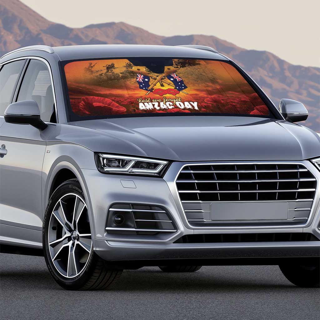ANZAC Day Lest We Forget Auto Sun Shade Australian Veterans Remembrance Tribute