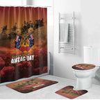 ANZAC Day Lest We Forget Bathroom Set Australian Veterans Remembrance Tribute