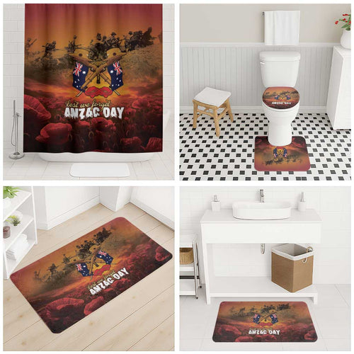 ANZAC Day Lest We Forget Bathroom Set Australian Veterans Remembrance Tribute