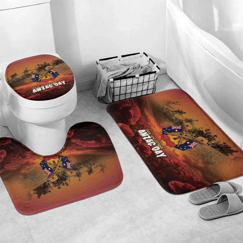 ANZAC Day Lest We Forget Bathroom Set Australian Veterans Remembrance Tribute