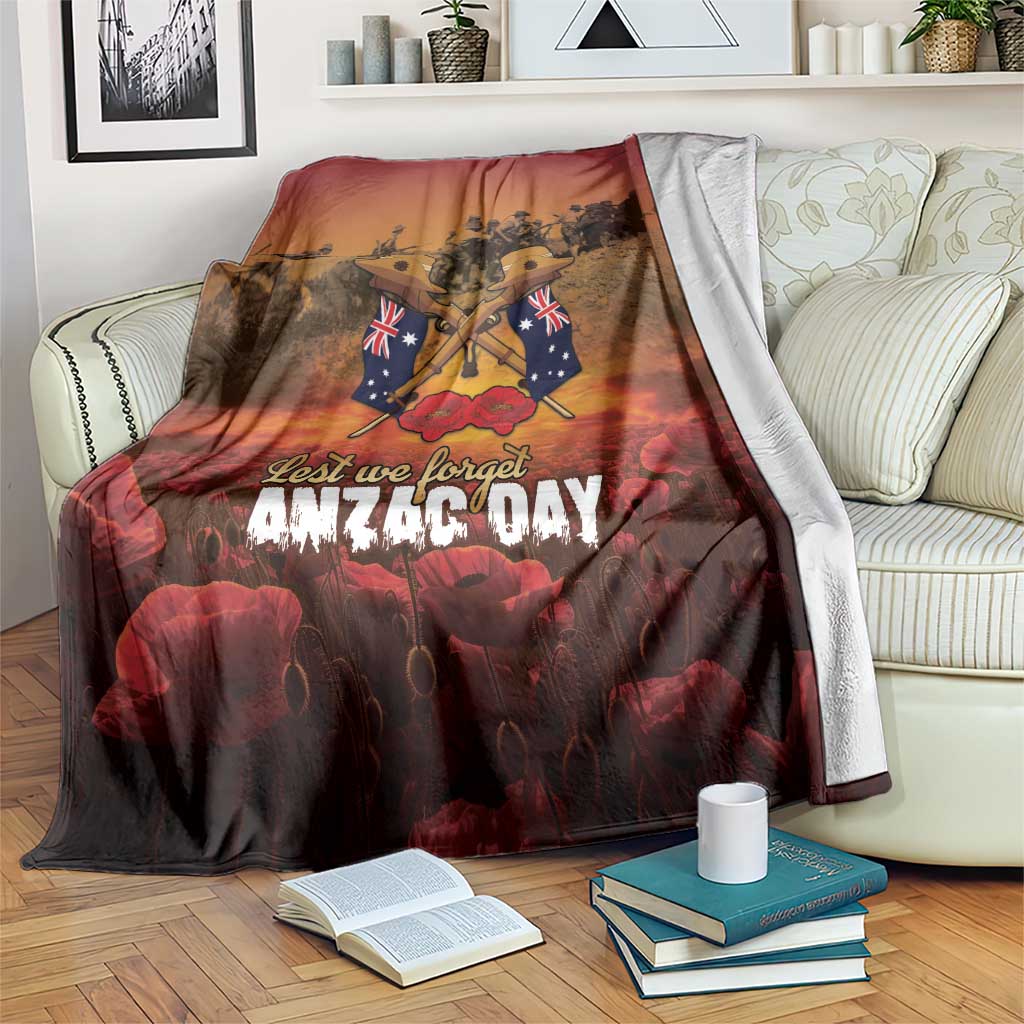 ANZAC Day Lest We Forget Blanket Australian Veterans Remembrance Tribute