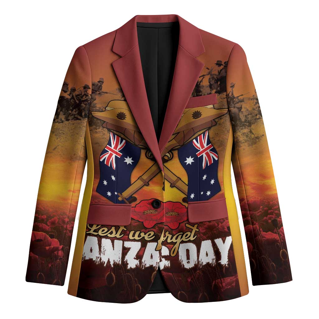 ANZAC Day Lest We Forget Blazer Australian Veterans Remembrance Tribute