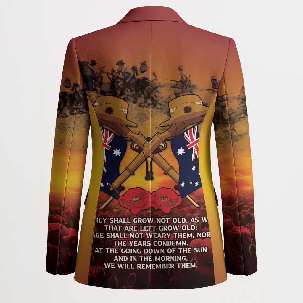 ANZAC Day Lest We Forget Blazer Australian Veterans Remembrance Tribute