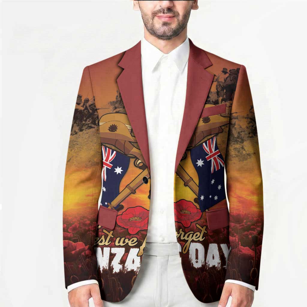 ANZAC Day Lest We Forget Blazer Australian Veterans Remembrance Tribute