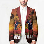 ANZAC Day Lest We Forget Blazer Australian Veterans Remembrance Tribute