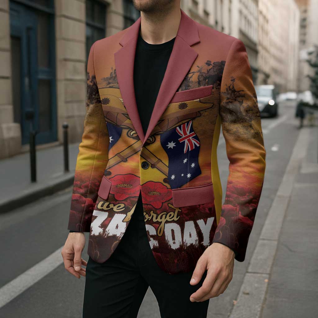 ANZAC Day Lest We Forget Blazer Australian Veterans Remembrance Tribute