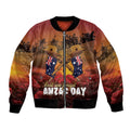 ANZAC Day Lest We Forget Bomber Jacket Australian Veterans Remembrance Tribute