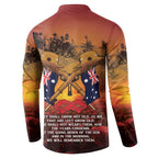 ANZAC Day Lest We Forget Button Sweatshirt Australian Veterans Remembrance Tribute