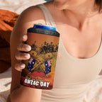 ANZAC Day Lest We Forget 4 in 1 Can Cooler Tumbler Australian Veterans Remembrance Tribute