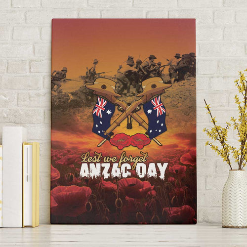ANZAC Day Lest We Forget Canvas Wall Art Australian Veterans Remembrance Tribute