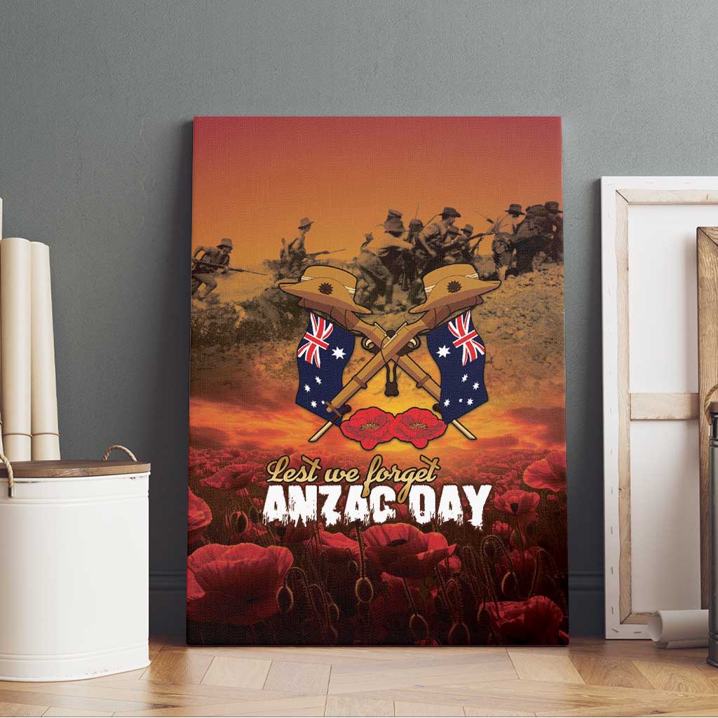 ANZAC Day Lest We Forget Canvas Wall Art Australian Veterans Remembrance Tribute