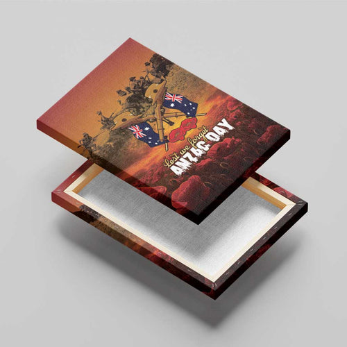 ANZAC Day Lest We Forget Canvas Wall Art Australian Veterans Remembrance Tribute