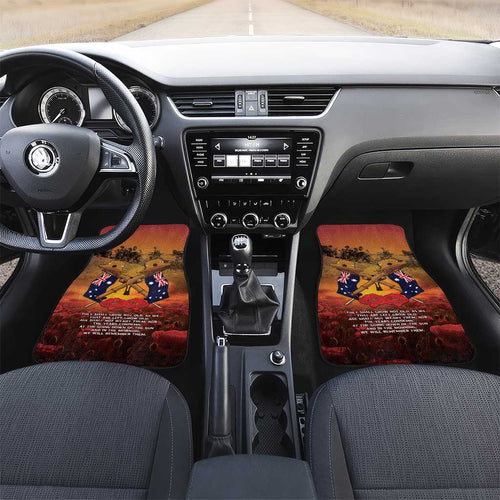 ANZAC Day Lest We Forget Car Mats Australian Veterans Remembrance Tribute