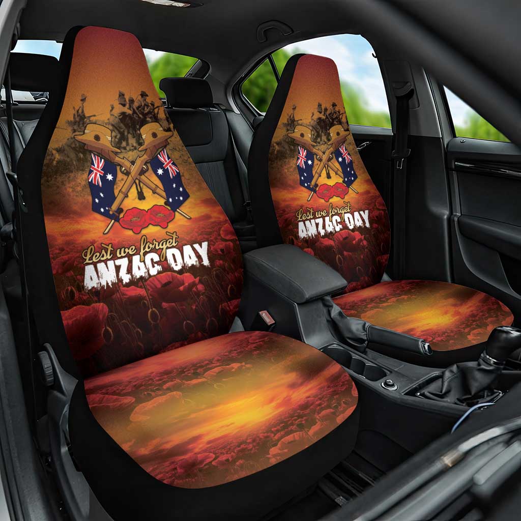 ANZAC Day Lest We Forget Car Seat Cover Australian Veterans Remembrance Tribute