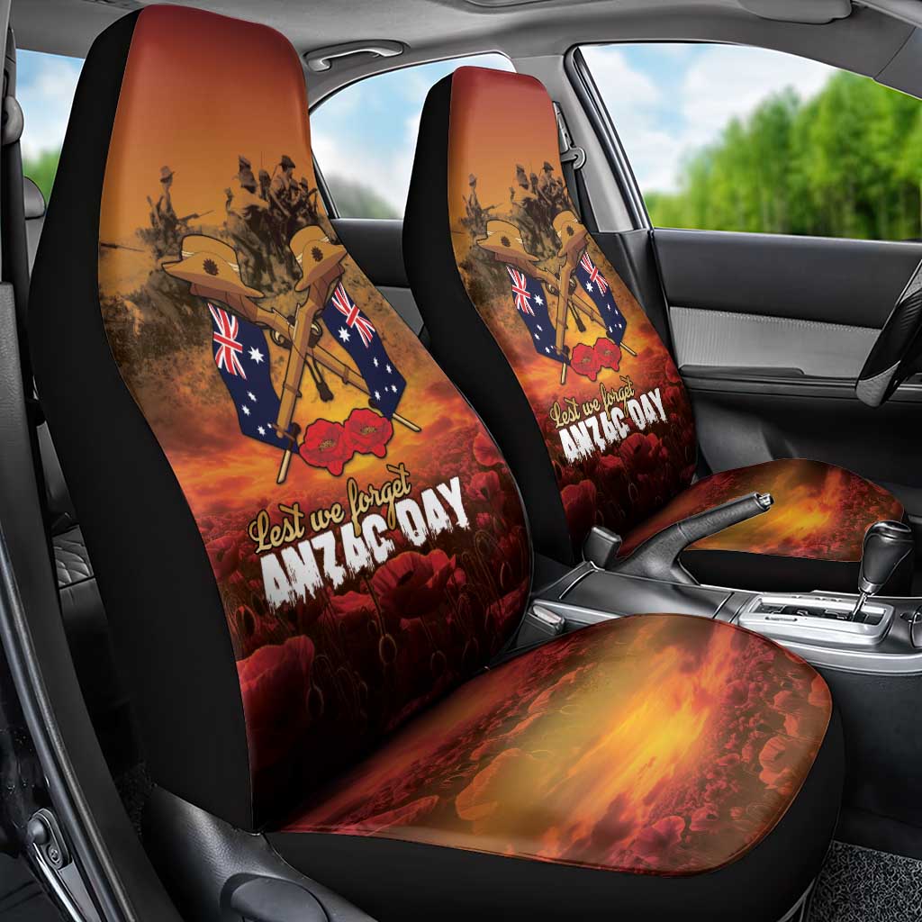 ANZAC Day Lest We Forget Car Seat Cover Australian Veterans Remembrance Tribute