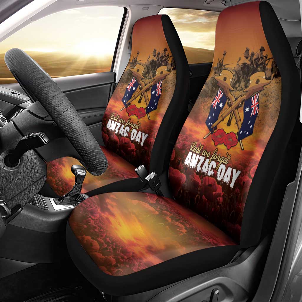 ANZAC Day Lest We Forget Car Seat Cover Australian Veterans Remembrance Tribute