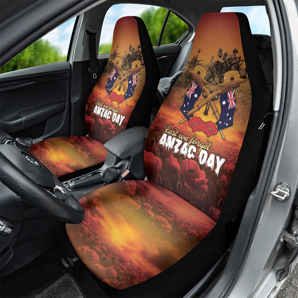 ANZAC Day Lest We Forget Car Seat Cover Australian Veterans Remembrance Tribute