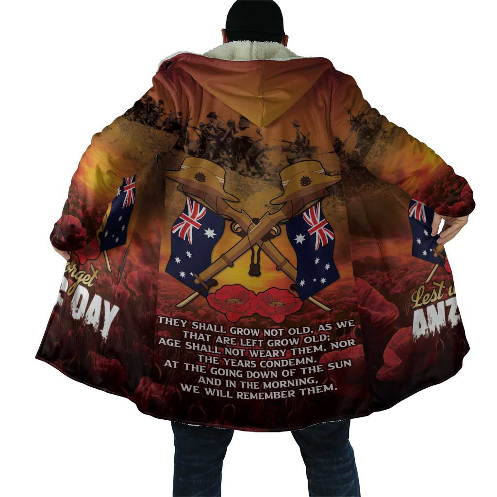 ANZAC Day Lest We Forget Cloak Australian Veterans Remembrance Tribute