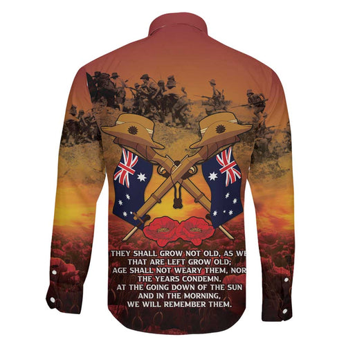 ANZAC Day Lest We Forget Family Matching Off Shoulder Short Dress and Hawaiian Shirt Australian Veterans Remembrance Tribute