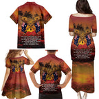 ANZAC Day Lest We Forget Family Matching Puletasi and Hawaiian Shirt Australian Veterans Remembrance Tribute